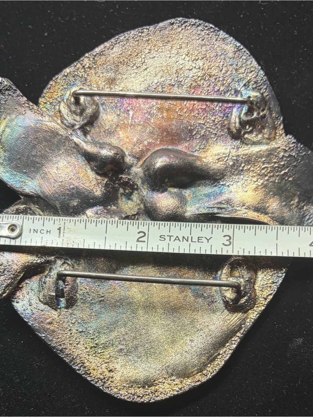 Vintage 1970s Brutalist Belt Buckle Large Biomorphic Studio Art Abstract Moderni - Picture 5 of 9